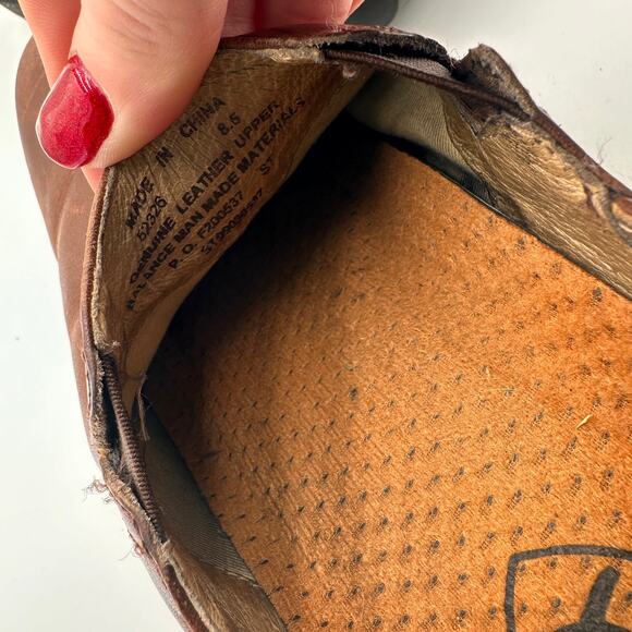 Ariat Brown Leather Western Paddock Clogs Size 8.5 - Picture 9 of 10